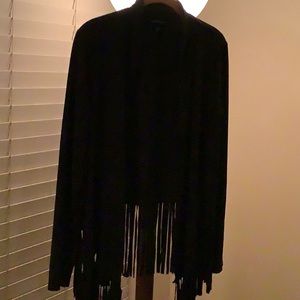 Rock & Republic  “Bohemian” black fringed jacket.